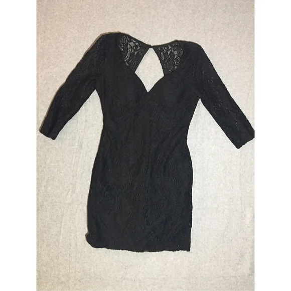 Lulus Dresses & Skirts - Womens Lulu’s Dress Size Small Formalwear Black Mini Dress Lace Open Back